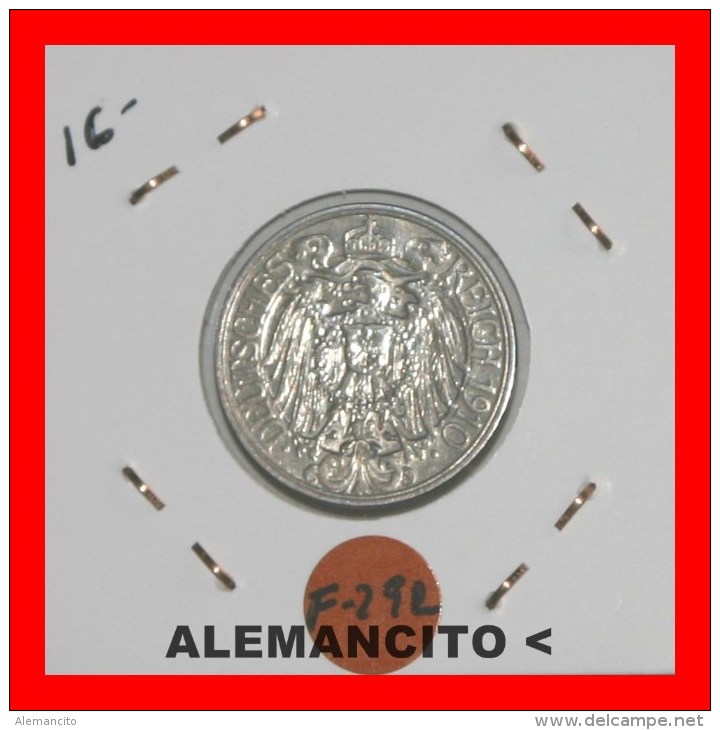 ALEMANIA - IMPÈRIO - 25 Pfn. AÑO 1910-A - 25 Pfennig