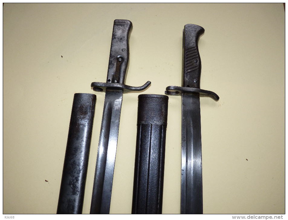 Lot De 2 Baionnettes Allemandes  Ersatz  WW1 - Knives/Swords