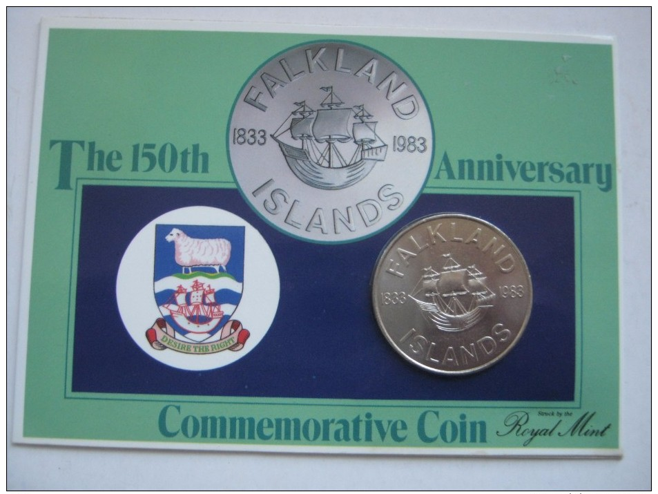 FALKLAND ISLANDS 1983 150th Anniversary 1833-1983 Crown 50 Pence Presentation Pack UNC - Falkland