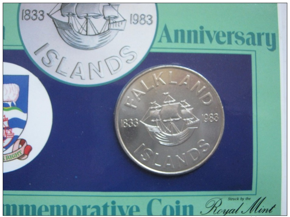 FALKLAND ISLANDS 1983 150th Anniversary 1833-1983 Crown 50 Pence Presentation Pack UNC - Falkland