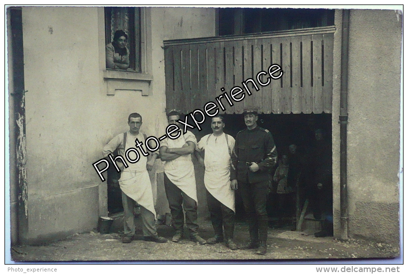 CPA Carte Photo Métier Militaire 1910 1920 COURRENDLIN Jura Suisse Schweiz - Courrendlin