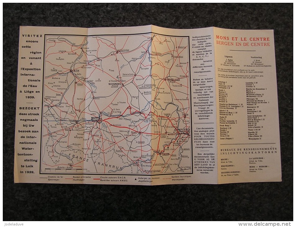 MONS ET LE CENTRE Bergen Guide Dépliant Touristique Ministère Des Transports Publics Régionalisme Tourisme Belgique - Belgique