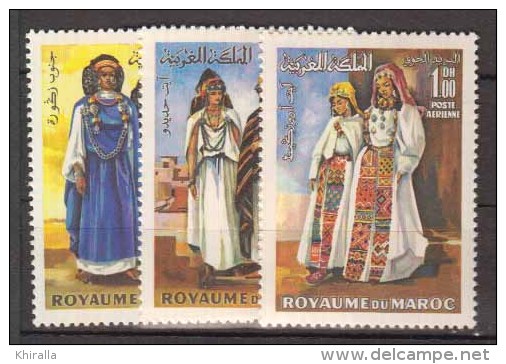 MAROC    1969     COSTUMES     N°  582 / 583 + PA  N° 116       COTE    9 € 30           ( V 554 ) - Morocco (1956-...)