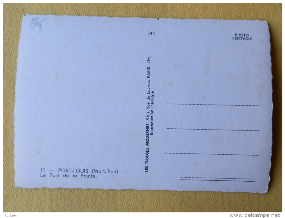 Dep 56 , Cpsm PORT LOUIS , 11 , Le Port De La Pointe , 344  (027) - Port Louis