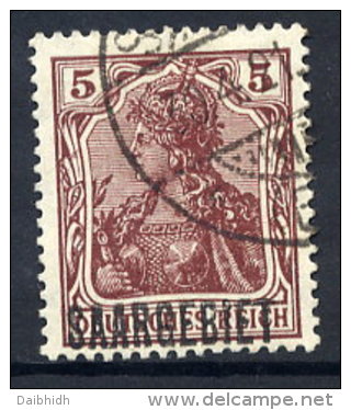 SAAR 1920 (April) Overprint  On 5 Pfg., Used  Michel 44b - Oblitérés