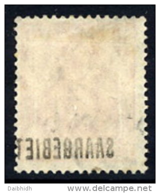 SAAR 1920 (April) Overprint  On 10 Pfg. With Offset On Back, Used  Michel 45 - Gebraucht