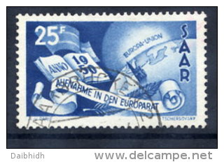 SAAR 1950 Council Of Europe 25 F.., Used.  Michel 267.  Signed Hofmann BPP - Gebruikt