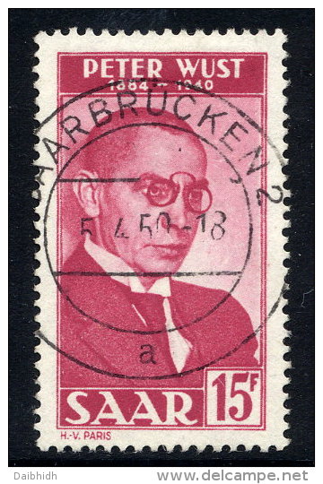 SAAR 1950  Peter Wust Anniversary, Used.  Michel 290 - Used Stamps