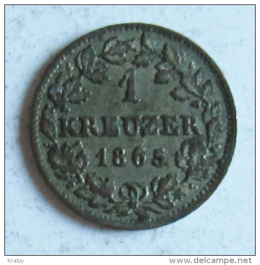 ALLEMAGNE - BAVIERE - Ludwig II - 1 Kreuzer - 1865 - Monedas Pequeñas & Otras Subdivisiones