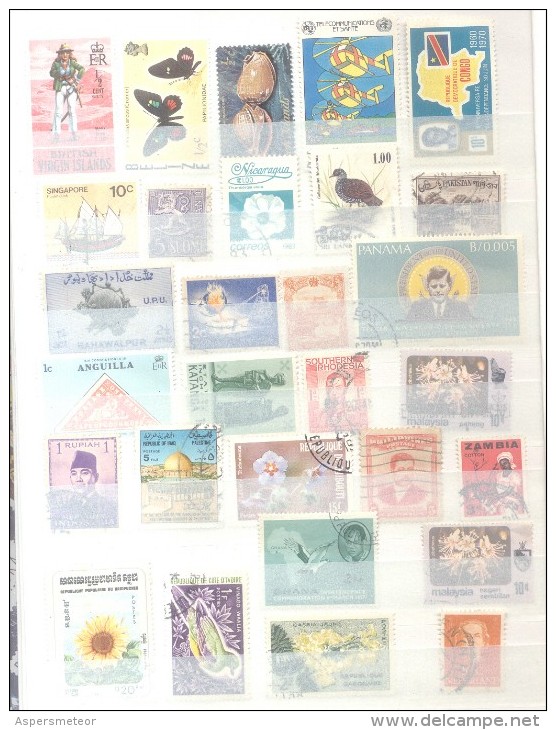 200 DIFFERENT STAMPS FROM 200 DIFFERENT COUNTRIES - 200 ESTAMPILLAS DIFERENTES DE 200 PAISES DIFERENTES - Verzamelingen (zonder Album)