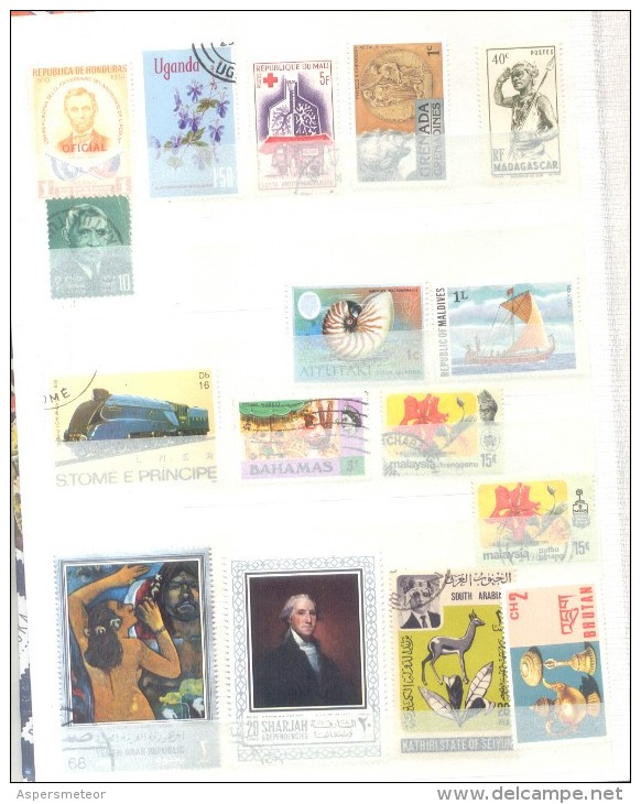 200 DIFFERENT STAMPS FROM 200 DIFFERENT COUNTRIES - 200 ESTAMPILLAS DIFERENTES DE 200 PAISES DIFERENTES