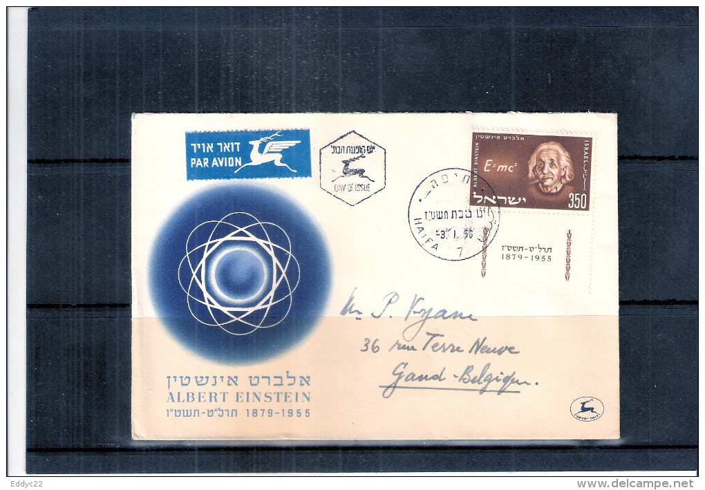 FDC Israël - Albert Einstein - Stamps With Tabs  (to See) - Albert Einstein