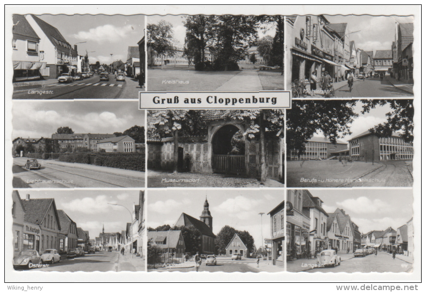 Cloppenburg - S/w Mehrbildkarte 1 - Cloppenburg