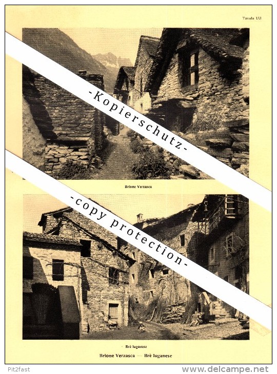 Photographien / Ansichten , 1936 , Carabbia , Sonvico , Brione Verzasca , Bre Luganese , Prospekt , Architektur , Fotos - Brione Sopra Minusio