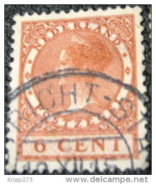 Netherlands 1924 Queen Wilhelmina 6c - Used - Oblitérés