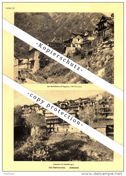 Photographien / Ansichten , 1936 , Lavertezzo , Corippo , San Bartolomeo , Prospekt , Architektur , Fotos !!! - Lavertezzo 