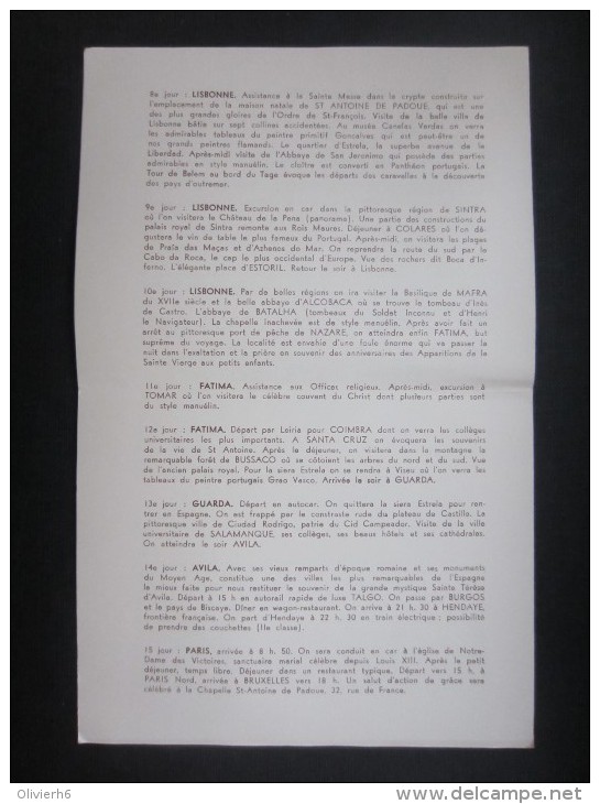 PROGRAMME PéLéRINAGES FRANCISCAINS (M1531) 1956 (2 Vues) L'Italie Franciscaine - Religione & Esoterismo