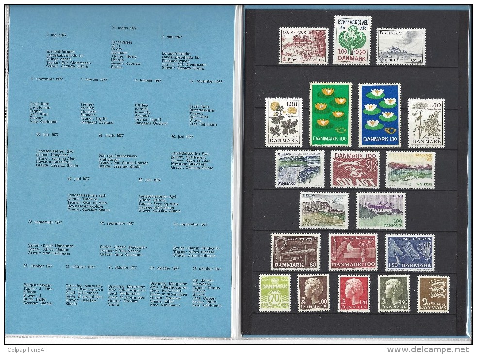 Pochette Des Timbres DANEMARK - DANMARK - 1977 - Danske Frimaerker - Neuf - TBE - Full Years