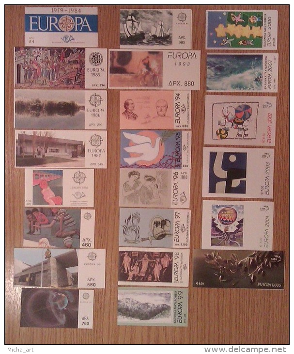 Greece 1985-2005 Europa Cept Booklets (22 Booklets) - Carnets