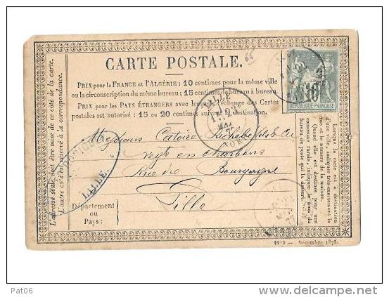 NORD  ( 57 )  -  LILLECPI Ordinaire &ndash; Tarif Local  &laquo; De Ville &raquo; à 10c. - Precursor Cards