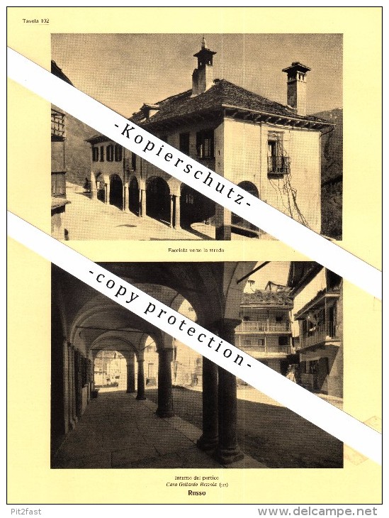 Photographien / Ansichten , 1936 , Russo , Onsernone , Prospekt , Architektur , Fotos !!! - Onsernone