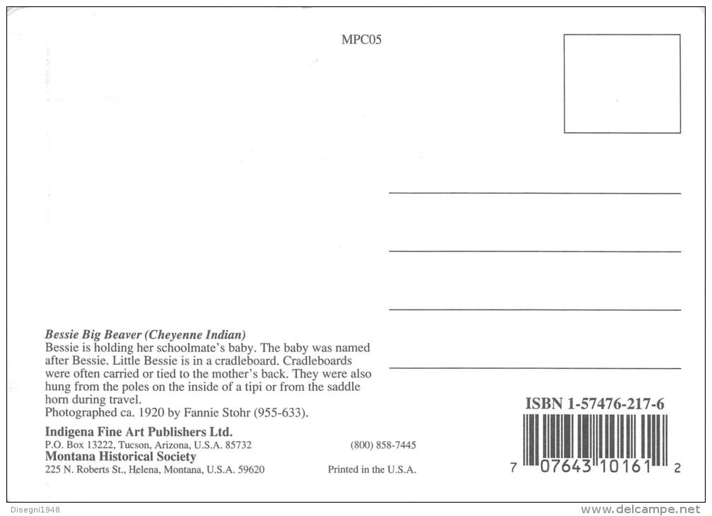 04326  "BESSIE BIG BEAVER (CHEYENNE INDIAN)" PELLEROSSA - REDSKIN. CART. POST. ILLUSTR. ORIG. NON SPEDITA. - America