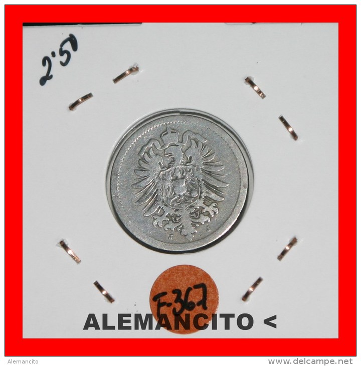 ALEMANIA -  IMPERIO  DEUTSCHES REICH  AÑO  1876-J - 10 Pfennig