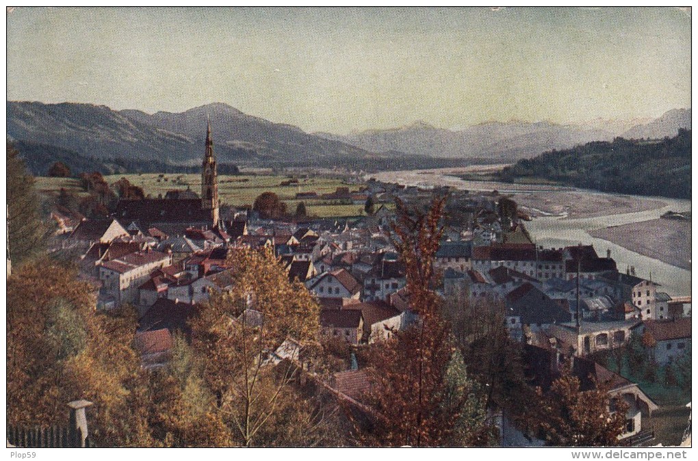 2 Scans AK Bad Tölz Isartal Lithoheinr Uhlschmid Oberammergau Farbenphotograph Aufnahme ( Lumiere ) - Bad Toelz