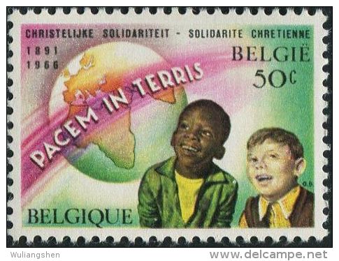 BE1428 Belgium 1966 Children And Earth 1v MLH - Andere & Zonder Classificatie