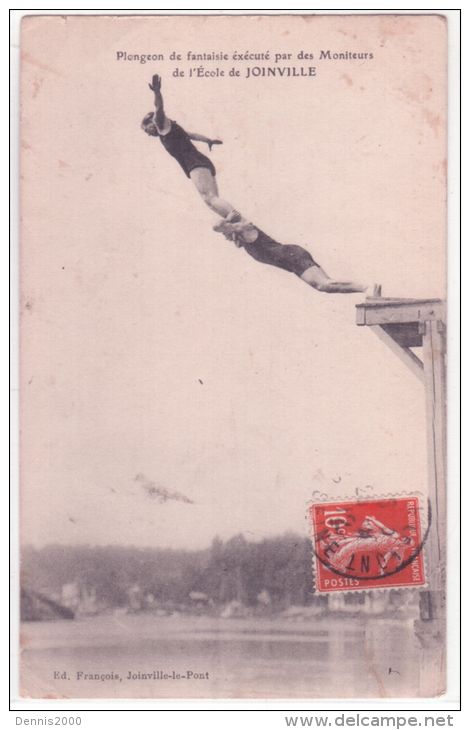 Plongeon De Fantaisie éxécuté Par Des Moniteurs De L'Ecole De Joinville -ed. François - Plongeon