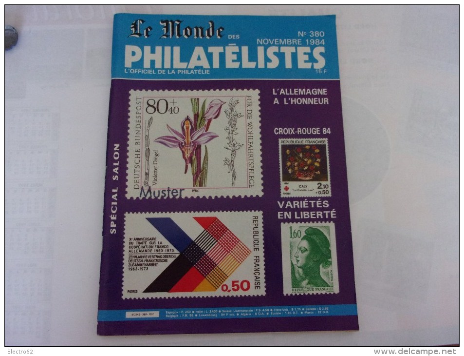 Le Monde Des Philatélistes N°380, 1984, Orchhidée, Zeppelin, Corneille - Français (àpd. 1941)