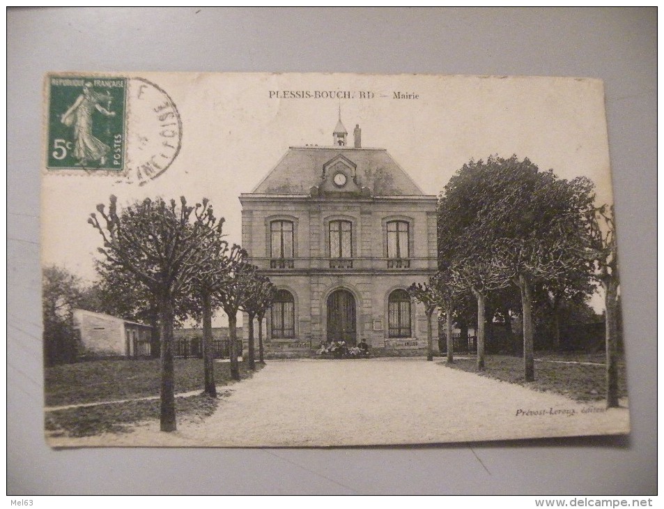 A321. CPA. 95. PLESSIS-BOUCHARD. Mairie.  Rare Beau Plan Animé. écrite & Voyagée - Le Plessis Bouchard