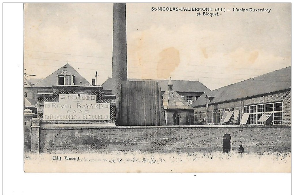 76  -  CPA  De  St  NICOLAS  D ' ALIERMONT  -  L ' Usine  Duverdrey  Et  Bloquet  - HORLOGERIE  Réveil BAYARD - Autres & Non Classés