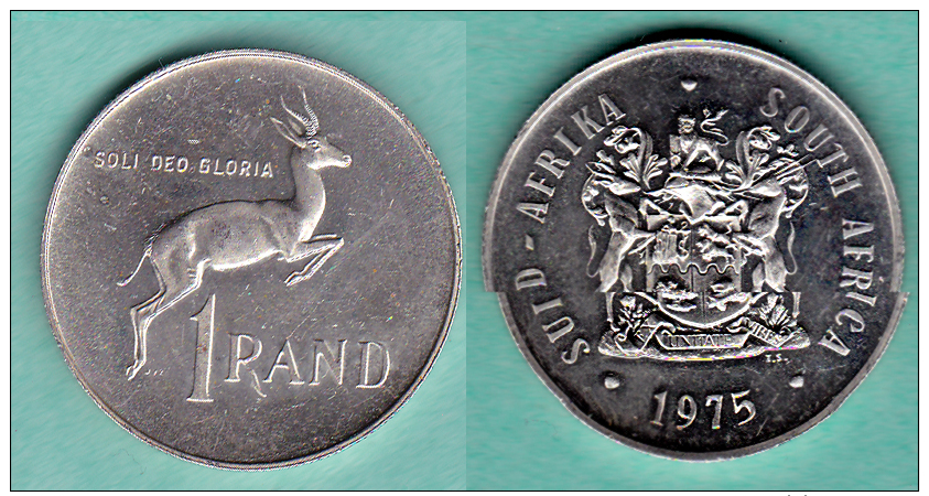 AFRIQUE DU SUD - PIECE DE 1 RAND - 1975 - Afrique Du Sud