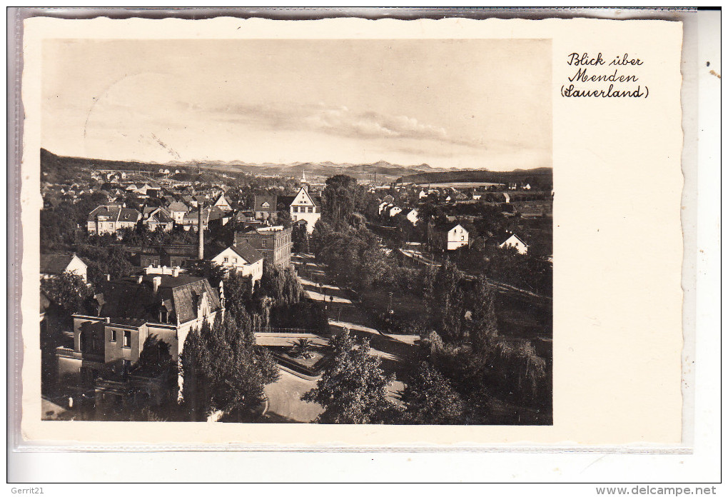 5750 MENDEN, Blick über Menden, 1938 - Menden