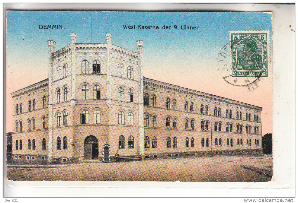 0-2030 DEMMIN, West-Kaserne Der 9.Ulanen, 1920 - Demmin