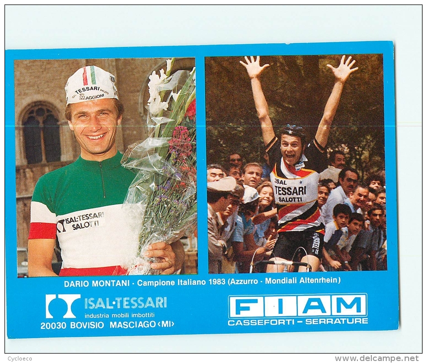 Dario MONTANI, Campione Italiano 1983 2 Scans. Fiam Isal Tessari. 13.3 X 18 Cm GF - Radsport