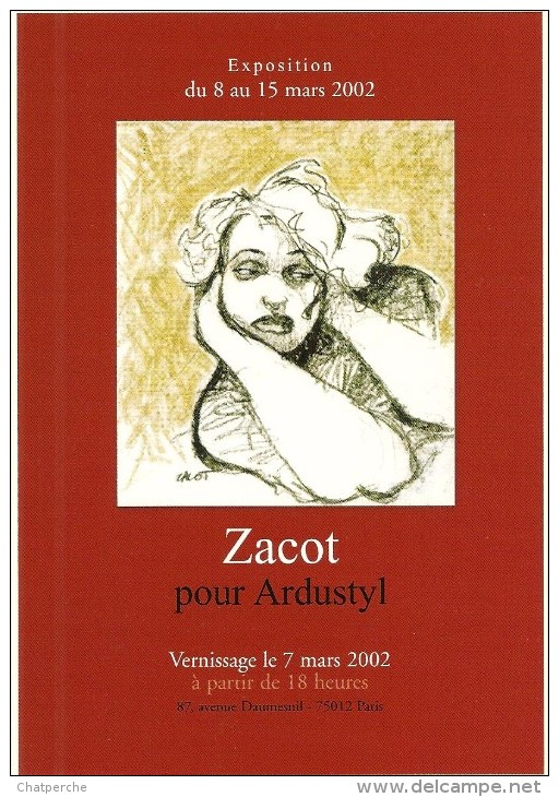 FERNAND ZACOT EXPOSITION  2002 ZACOT POUR ARDUSTYL - Zacot, Fernand