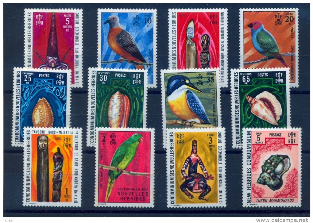 NOUVELLES HEBRIDES 1972 BIRDS Definitives MNH - Neufs
