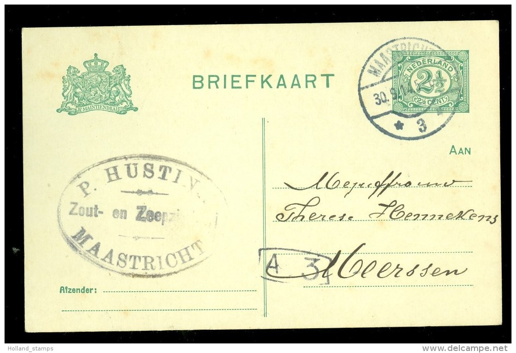 NEDERLAND * HANDGESCHREVEN BRIEFKAART * GELOPEN In 1914 Van MAASTRICHT Naar MEERSSEN (10.005n) - Entiers Postaux