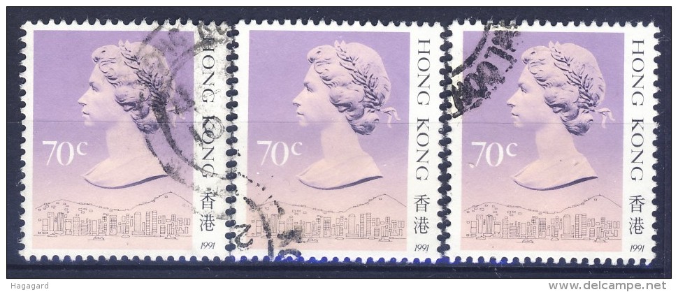 ##K1786. Hong Kong 1991. Michel 511 V X3. Used(o) - Used Stamps