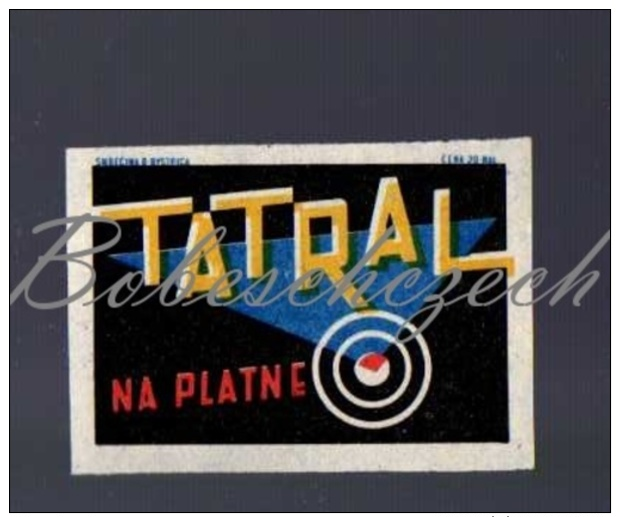 8-208 CZECHOSLOVAKIA 1961 TATRAL Tatrachema Trnava - Cleaning Preparation For Aluminium And Enameled Dishes. - Boites D'allumettes - Etiquettes