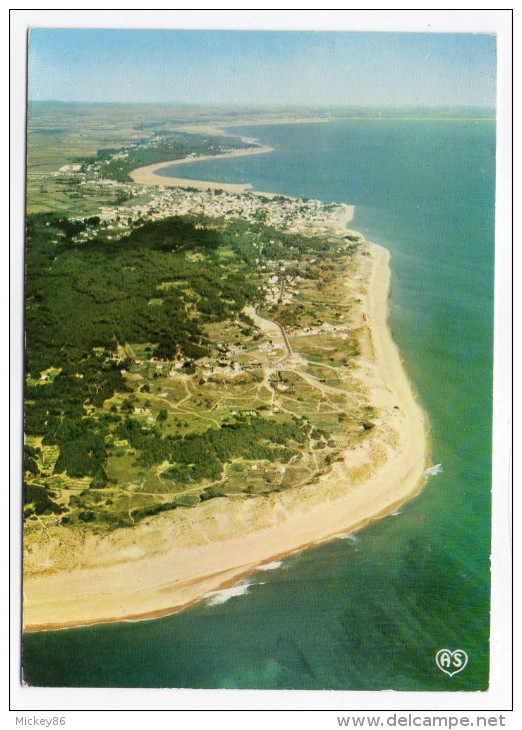 LA TRANCHE SUR MER--1985-Vue Aérienne-Survol De La Forêt Tranchaise Vers Le Phare,cpm N°334 éd Artaud - La Tranche Sur Mer