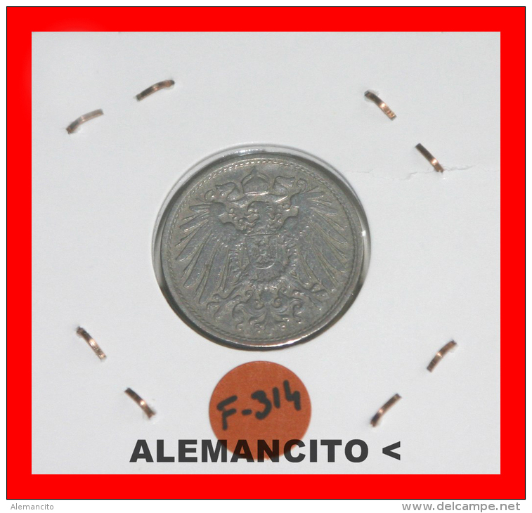 ALEMANIA  - IMPERIO - DEUTSCHES REICH - AÑO 1905-D - 10 Pfennig