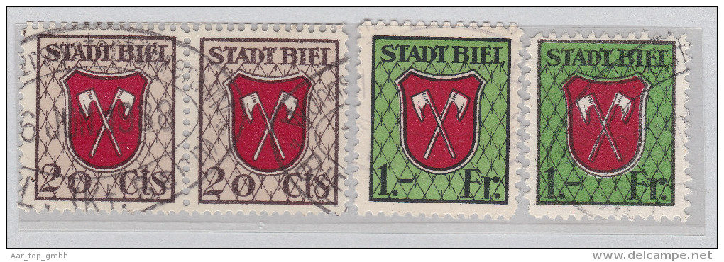 Heimat BE Biel Lot 4 Fiskalmarken Gebührenmarken - Revenue Stamps