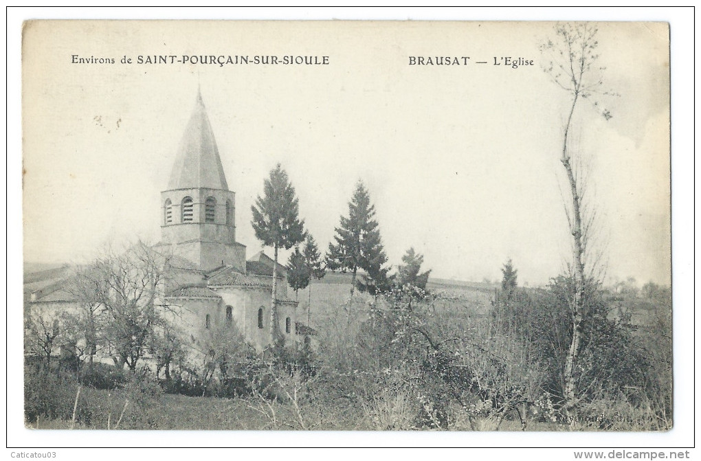 BRANSAT (Allier) Environs De Saint-Pourçain - L'Église Saint-Georges - Église Romane Classée Aux Monuments Historiques - Autres & Non Classés