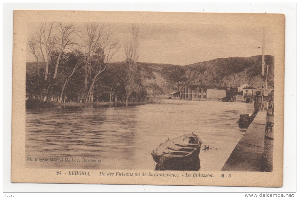 64 PYRENEES ATLANTIQUES - BEHOBIE Ile Des Faisans Ou De La Conférence (voir Descriptif) - Béhobie