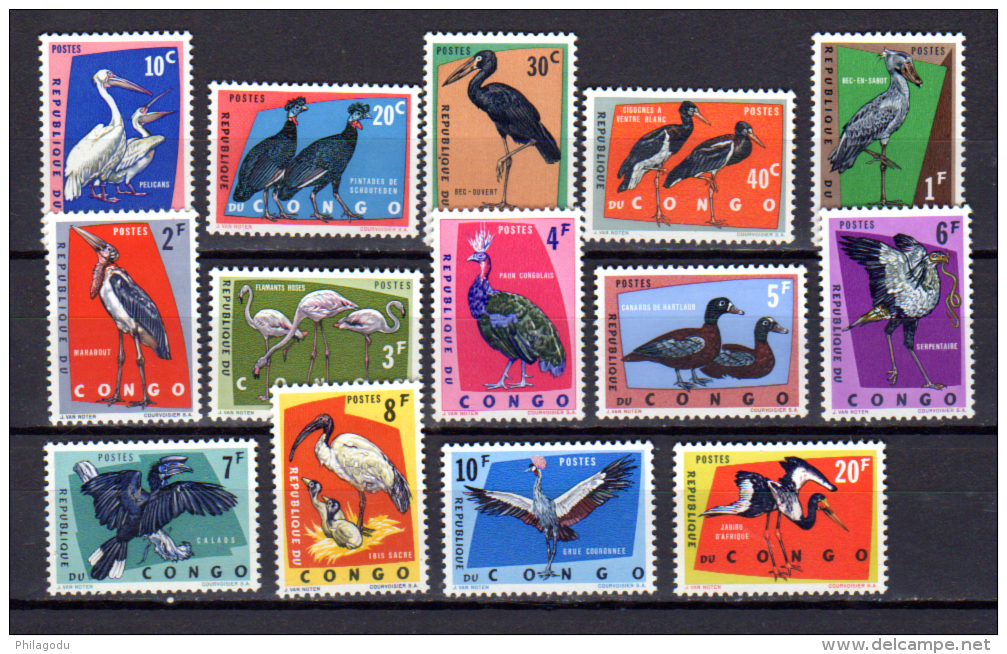 1963   Oiseaux Protégés, 481 / 494**, Cote 11 €, Prtected Birds Ucelli Vogels - Other & Unclassified