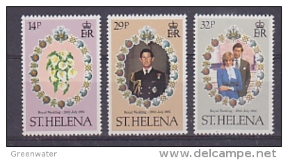 St. Helena 1981 Royal Wedding 3v ** Mnh (25821) - Sint-Helena