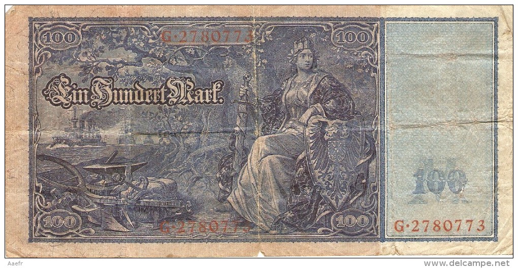 Billet - ALLEMAGNE - 100 Mark - 1910 - Série G - 100 Mark